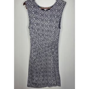 KUT from the Kloth Geometric Print Sleeveless Dress - Size 14 - Navy & White